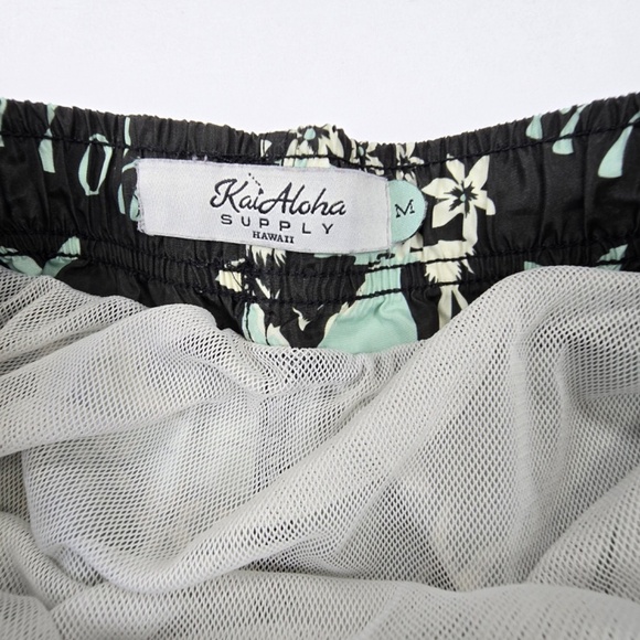 KaiAloha Supply Hawaii Swim Trunks Shorts Bottoms Size M 4” Inseam -Brief Lined - Picture 4 of 8